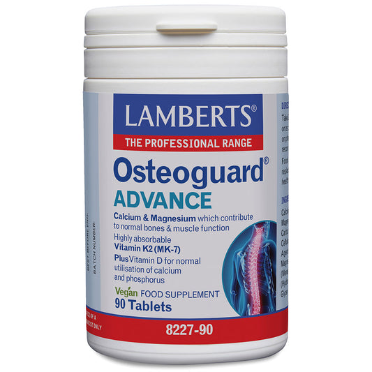 Lamberts Osteoguard Advance Calcium, Magnesium, Vitamin K2 & D3 Tablets 90 Tablets - Food Supplement