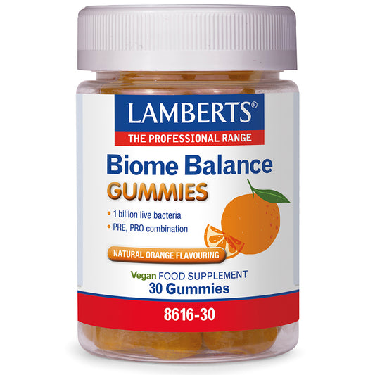 Lamberts Biome Balance Bacillus coagulans & FOS Gummies 30 Gummies - Food Supplement