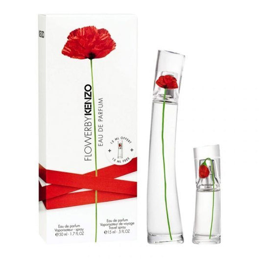 Kenzo Flowers Gift Set 50ml EDP & 15ml Travel EDP Spray