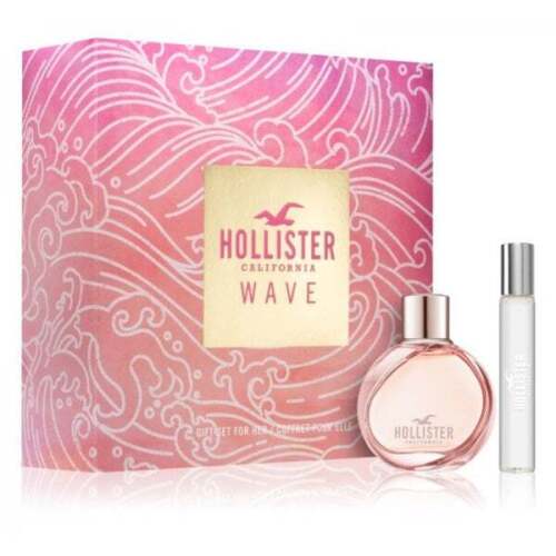Hollister Wave Womens Gift Set 50ml EDP Spray & 15ml EDT Spray Travel Gift Set