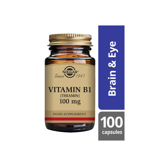 Solgar® Vitamin B1 (Thiamin) 100 mg Vegetable Capsules - Pack of 100