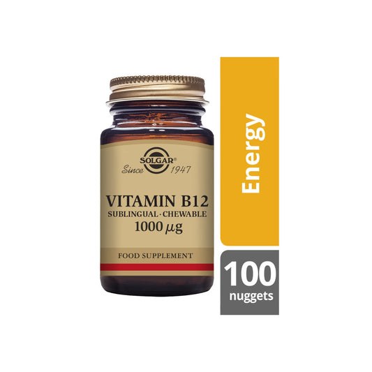 Solgar® Vitamin B12 1000 µg Sublingual - Chewable Nuggets - Pack of 100