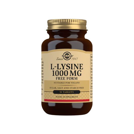 Solgar® L-Lysine 1000 mg Tablets - 50 Pack