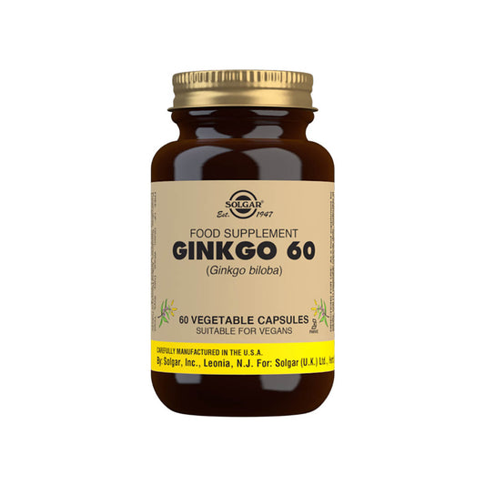 Solgar® Ginkgo Vegetable Capsules - Pack of 60