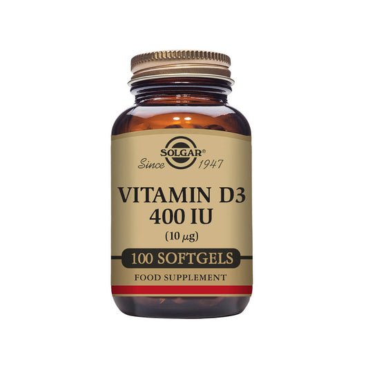 Solgar® Vitamin D3 400 IU (10 μg) Softgels - Pack of 100