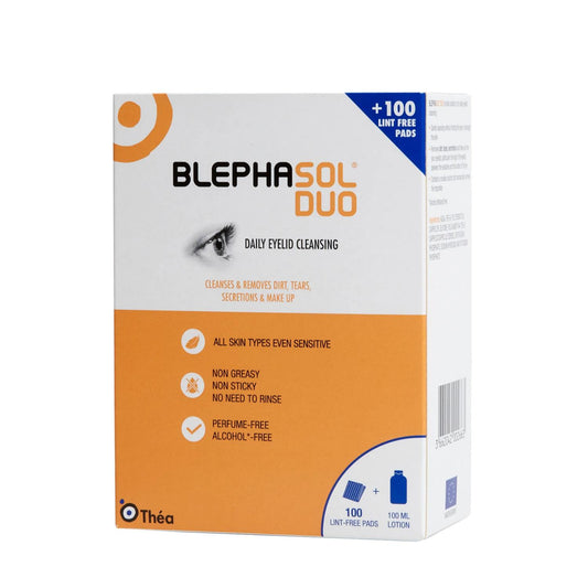 Blephasol DUO Eyelid Hygiene Lotion 100ml + 100 Lint-Free Pads