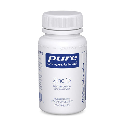 Pure Encapsualtions Zinc 15mg 60 Capsules