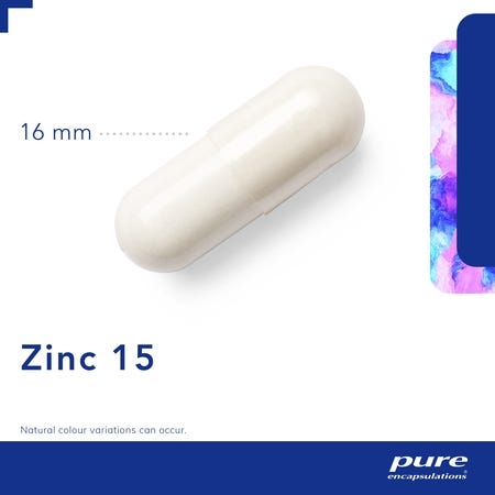 Pure Encapsualtions Zinc 15mg 60 Capsules