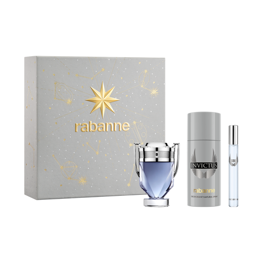 Rabanne Invictus 50ml EDT, 150ml Deodorant & 10ml Travel Spray Gift Set