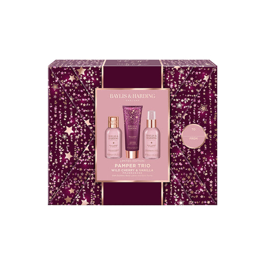 Baylis & Harding Wild Cherry & Vanilla Pamper Trio Gift Set