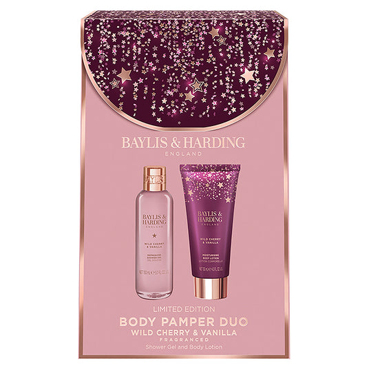 Baylis & Harding Wild Cherry & Vanilla Body Pamper Duo Gift Set
