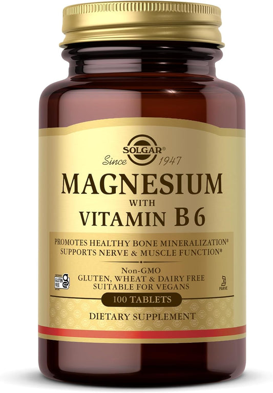 Solgar Magnesium with Vitamin B6 100 Tablets