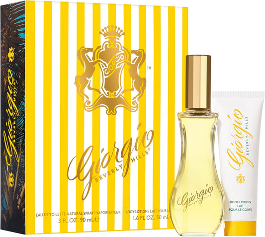 Giorgio Beverly Hills Eau de Toilette 90ml & 50ml Body Lotion Gift Set
