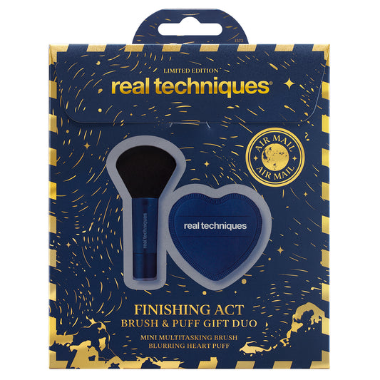 Real Techniques Finishing Act Brush & Puff Gift Duo
