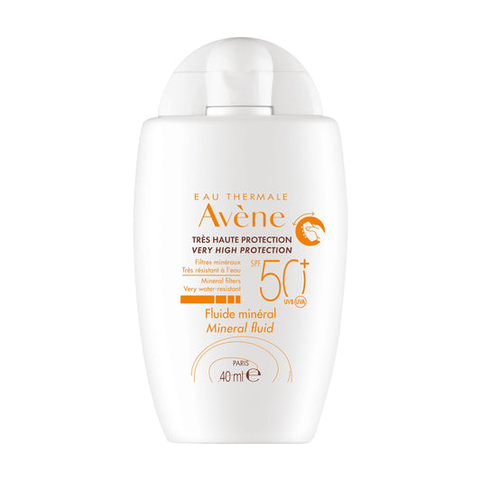 Avène Very High Protection Mineral Fluid SPF50+ Sun Cream for Intolerant Skin 40 ml