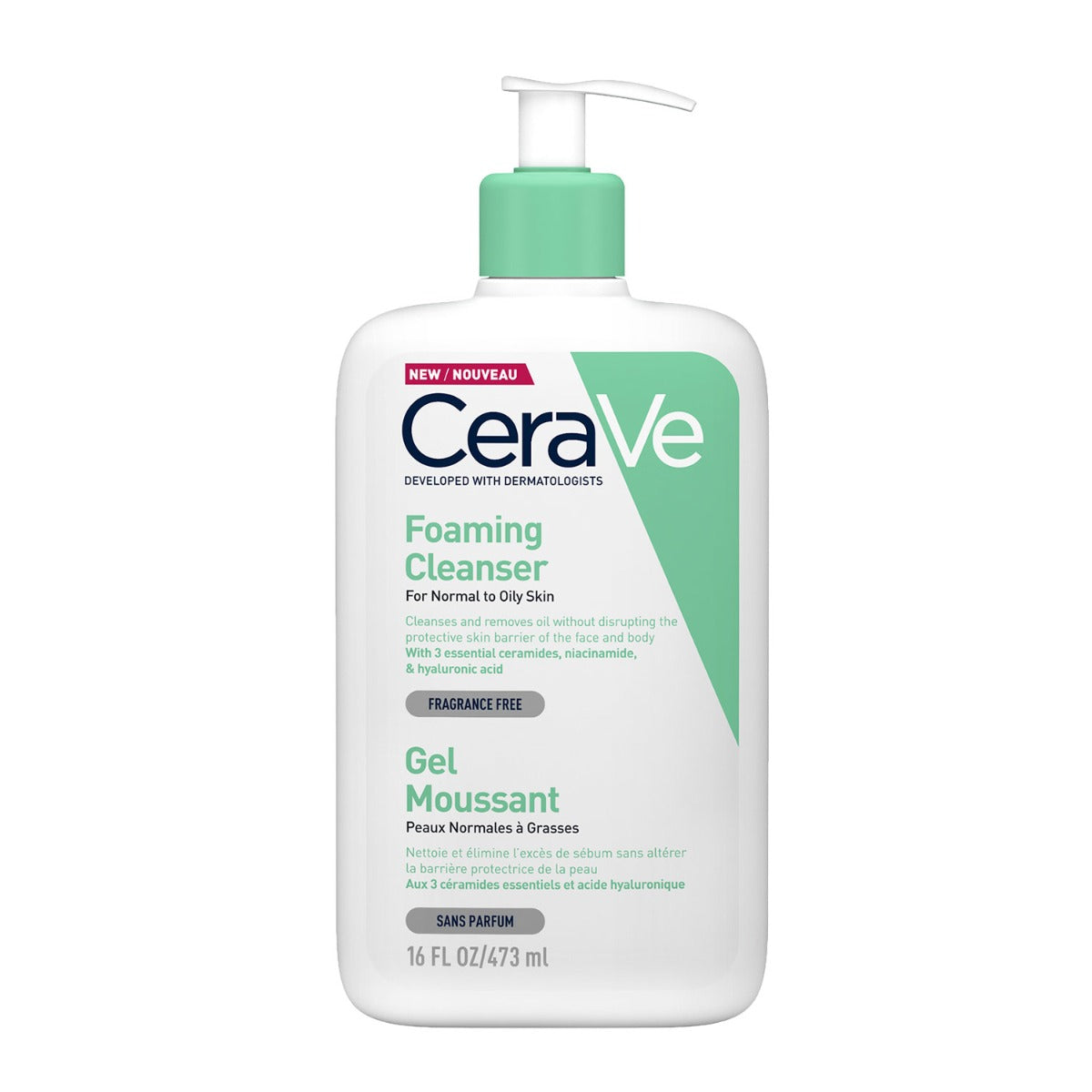 CeraVe Facial Foaming Cleanser, For Normal to Oily Skin