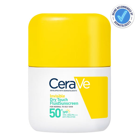 CeraVe Invisible Dry Touch Fluid Sunscreen SPF50 For Normal To Oily Skin With 3 Essential Ceramides 50ml