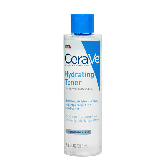 CeraVe Hydrating Toner 200ml with Hyaluronic Acid, Niacinamide & 3 Essential Ceramides for Normal to Dry Skin
