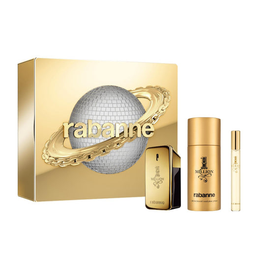 Rabanne 1 Million 50ml EDT, 150ml Deo Spray & 10ml Travel Spray Gift Set