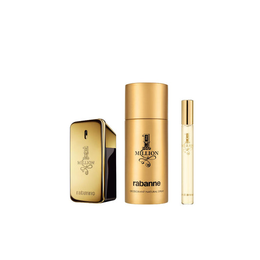 Rabanne 1 Million 50ml EDT, 150ml Deo Spray & 10ml Travel Spray Gift Set