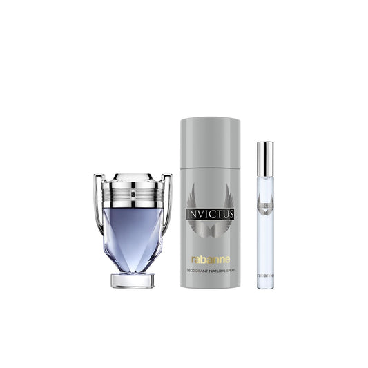 Rabanne Invictus 50ml EDT, 150ml Deo Spray & 10ml Travel Spray Gift Set