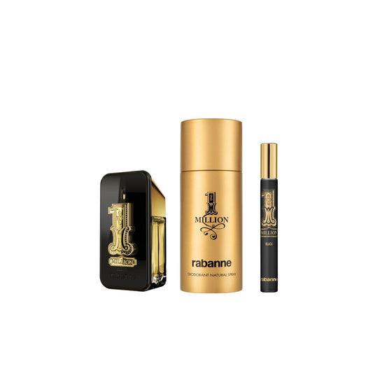 Rabanne 1 Million Black 50ml EDP, 150ml Deo Spray & Travel Spray Gift Set