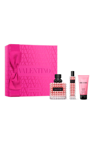 Valentino Born in Roma Donna 100ml EDP, 50ml Body Lotion & 15ml