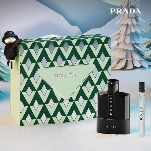 Prada Luna Rossa Black 100ml EDP & 10ml Travel Spray Gift Set