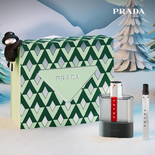 Prada Luna Rossa Carbon 100ml EDT & 10ml Travel Spray Gift Set