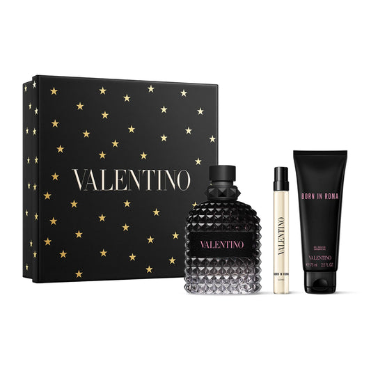 Valentino Born in Roma Uomo 100ml EDT, 75ml Shower Gel & 10ml Travel Spray Gift Set