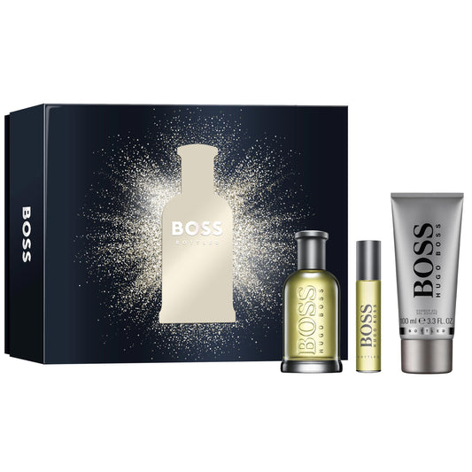 Hugo Boss Bottled Gift Set 100ml EDT Spray, 10ML EDT Travel Spray & 100ML Shower Gel