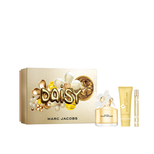 Marc Jacobs Daisy Gift Set; 100ml EDT Spray, 75ml Body Lotion & 10ml Travel Spray