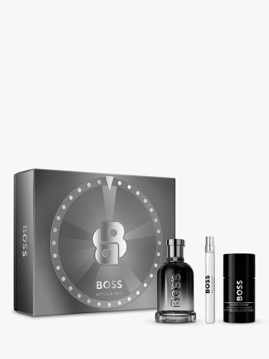 BOSS Bottled Beyond Eau De Parfum For Men Trio Gift Set (100ml EDP, 10ml Travel Spray & 75ml Deo Stick)