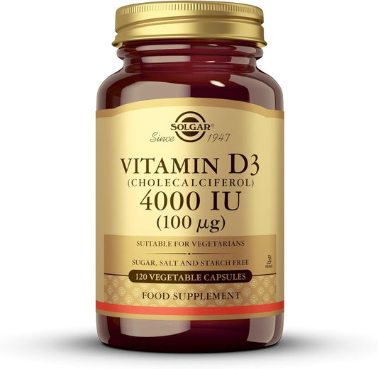 Solgar Vitamin D3 4000 IU (100 µg) Capsules – 120 Capsules