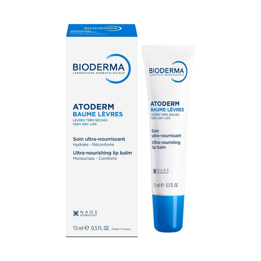 Bioderma Atoderm Ultra Moisturising Lip Balm Moisturiser for Dry and Chapped Lips 15ml