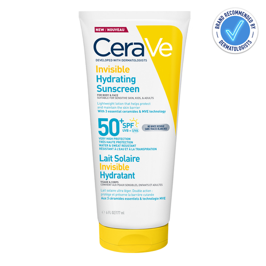 CeraVe Invisible Hydrating Sunscreen SPF50 For Body Face And All Skin Types With 3 Essential Ceramides