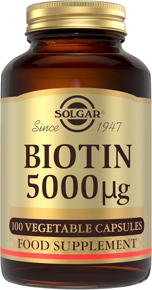Solgar Biotin 5000 µg Vegetable Capsules – 100 Capsules