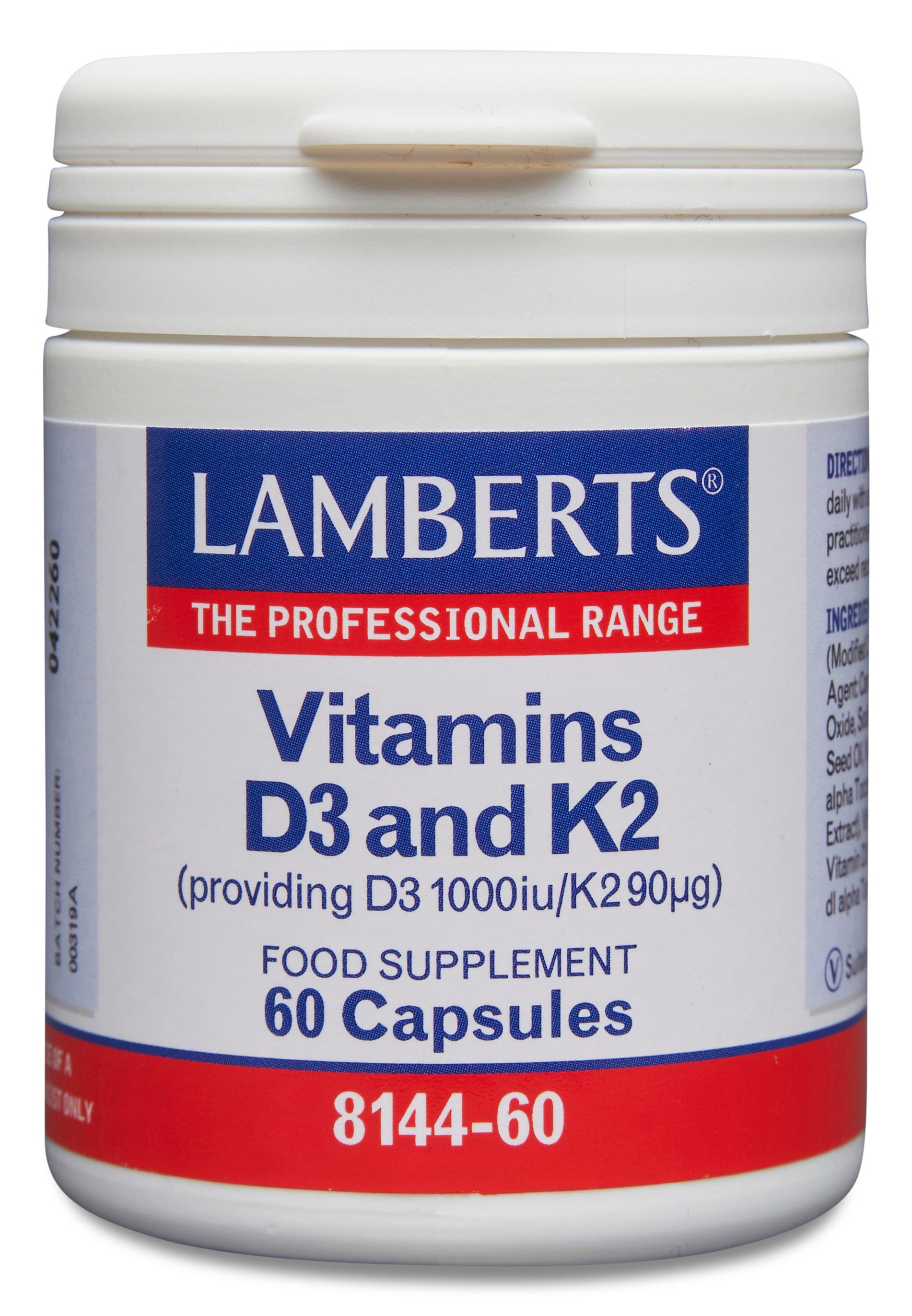 lamberts - 60 Capsules Vitamins D3 and K2