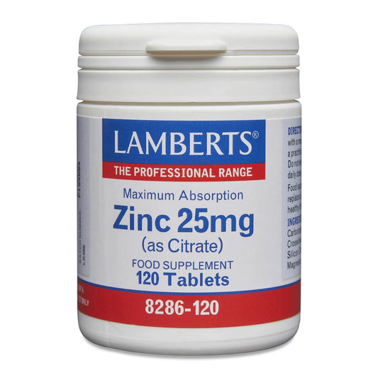 lamberts - 120 Tablets Zinc 25mg (as Citrate)