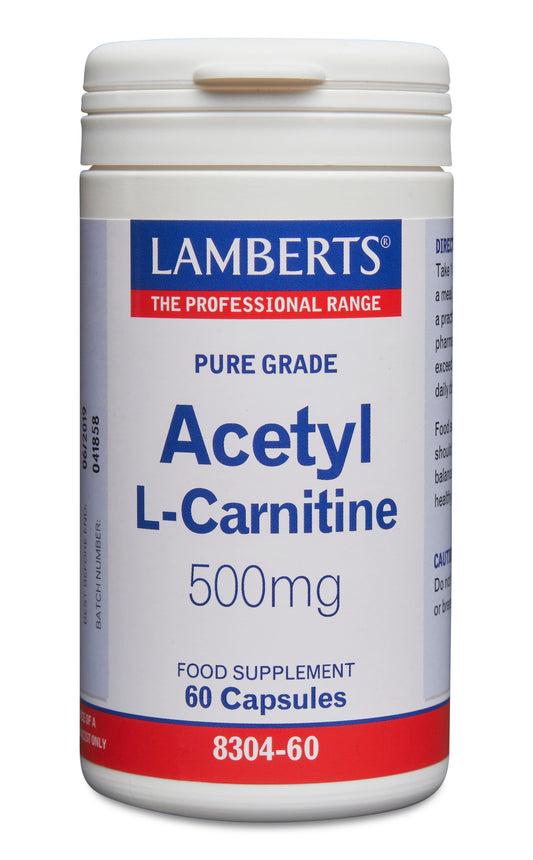 lamberts - 60 Capsules Acetyl L-Carnitine 500mg