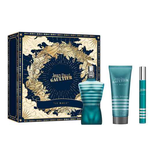 Jean Paul Gaultier Le Male 75ml EDT, 75ml Shower Gel & 10ml Travel Spray Gift Set
