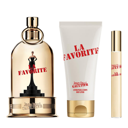Jean Paul Gaultier La Favorite 100ml EDP, 75ml Body Lotion & Travel Spray Gift Set