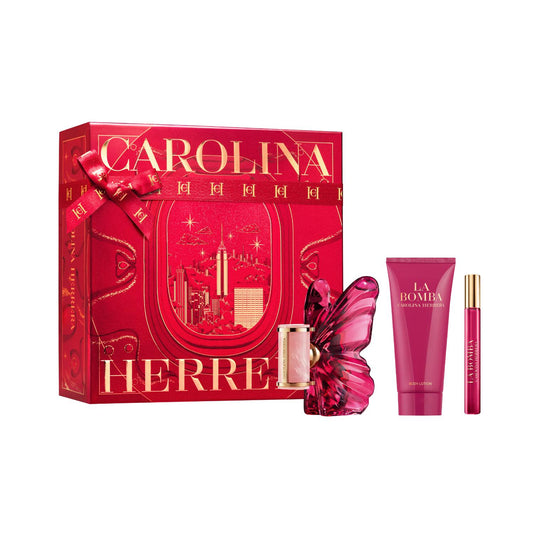 Carolina Herrera La Bomba 80ml EDP, 100ml Body Lotion & 10ml Travel Spray Gift Set