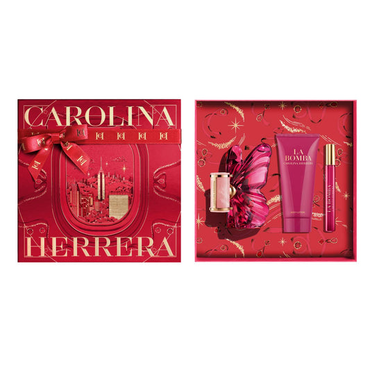 Carolina Herrera La Bomba 80ml EDP, 100ml Body Lotion & 10ml Travel Spray Gift Set