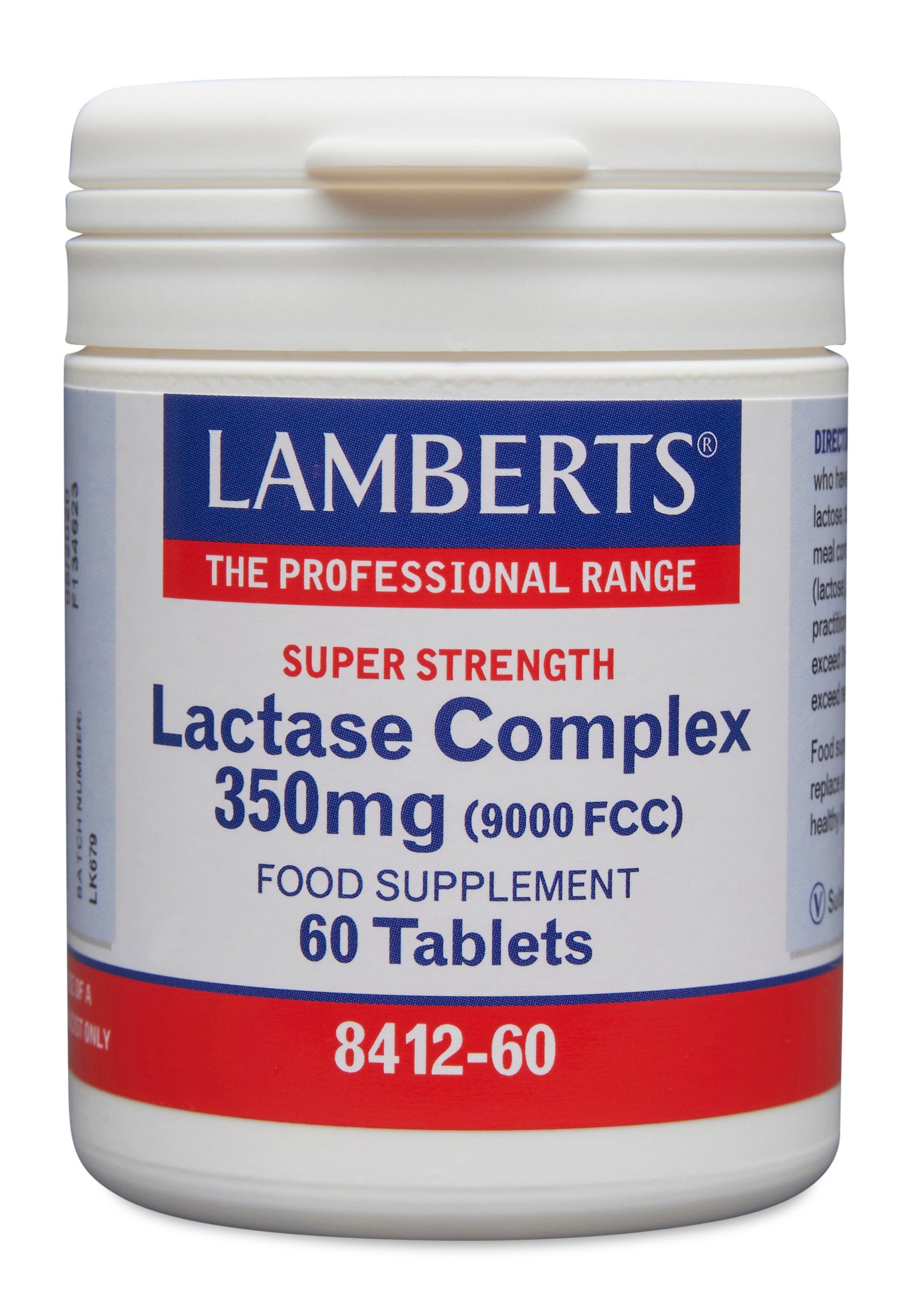 lamberts - 60 Tablets Lactase Complex 350mg (9000FCC)