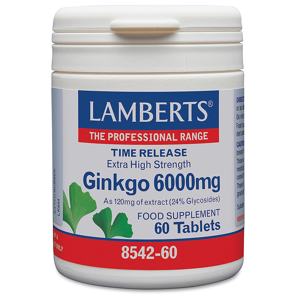 lamberts - 60 Tablets Ginkgo 6000mg