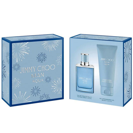 Jimmy Choo Aqua Man Gift Set 50ml EDT Spray & 100ml Shower Gel