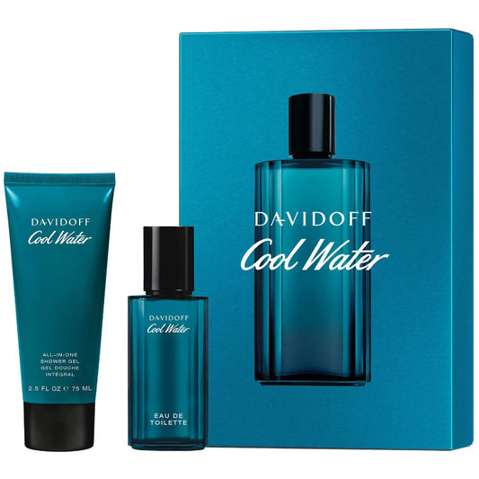 Davidoff Cool Water Mens Gift Set 40ml EDT Spray & 75ml Shower Gel