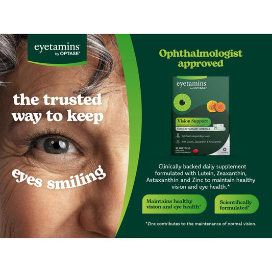 Optase Eyetamins® Vision Support 30 Softgels- Food Supplement