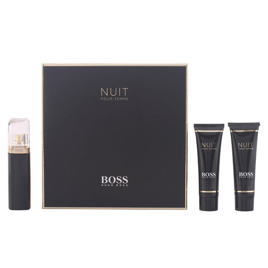 Hugo Boss Nuit Pour Femme Gift Set 50ml EDP, 50ml Body Lotion & Shower Gel